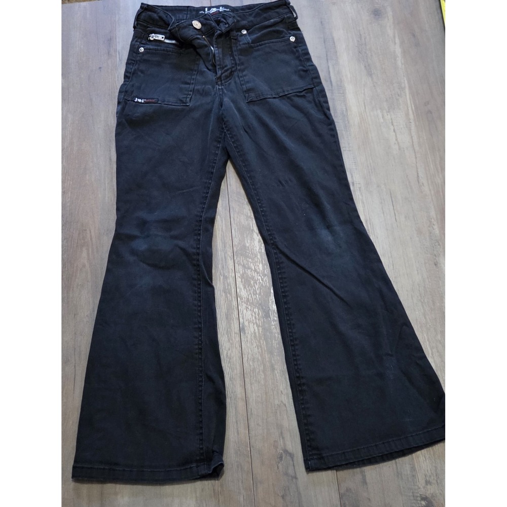 LEI Vtg Y2K Black Flared Denim Jeans Girls Sz 8